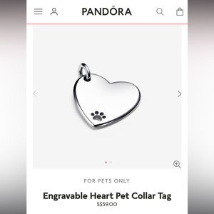 Engravable Heart Pet Collar Tag
